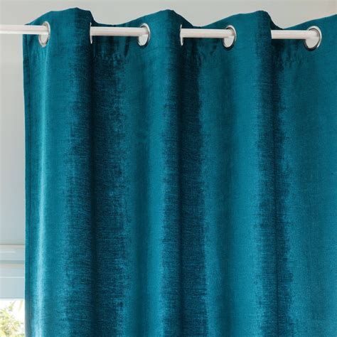 peacock colored drapes